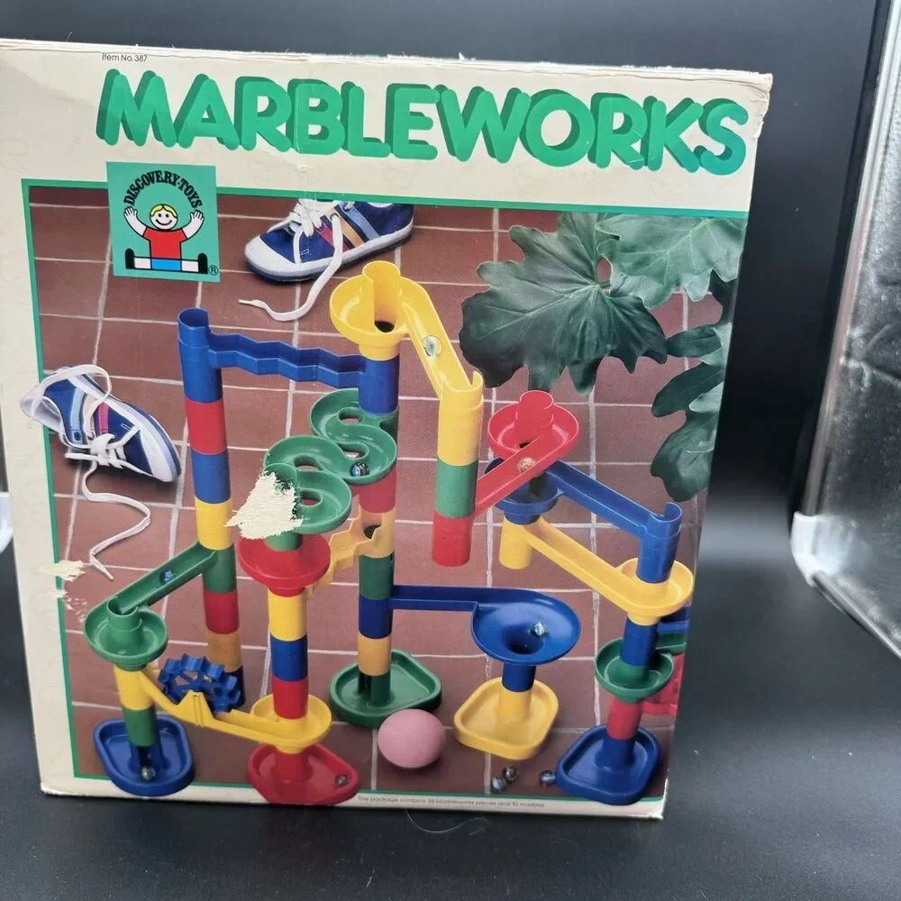 Vtg Marbleworks Discovery Toys Educational No. 387 Lot of 39 Pieces No Marbles